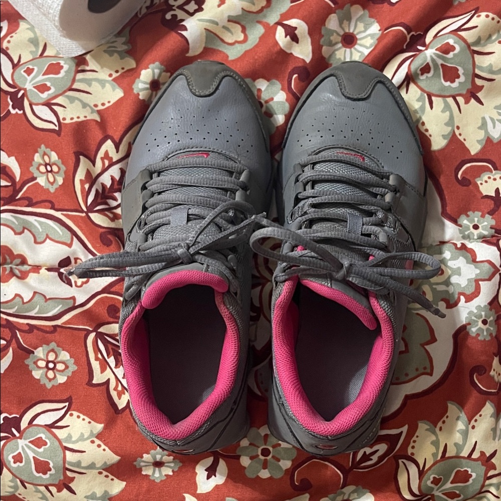 Gray and Pink Kids Shoes